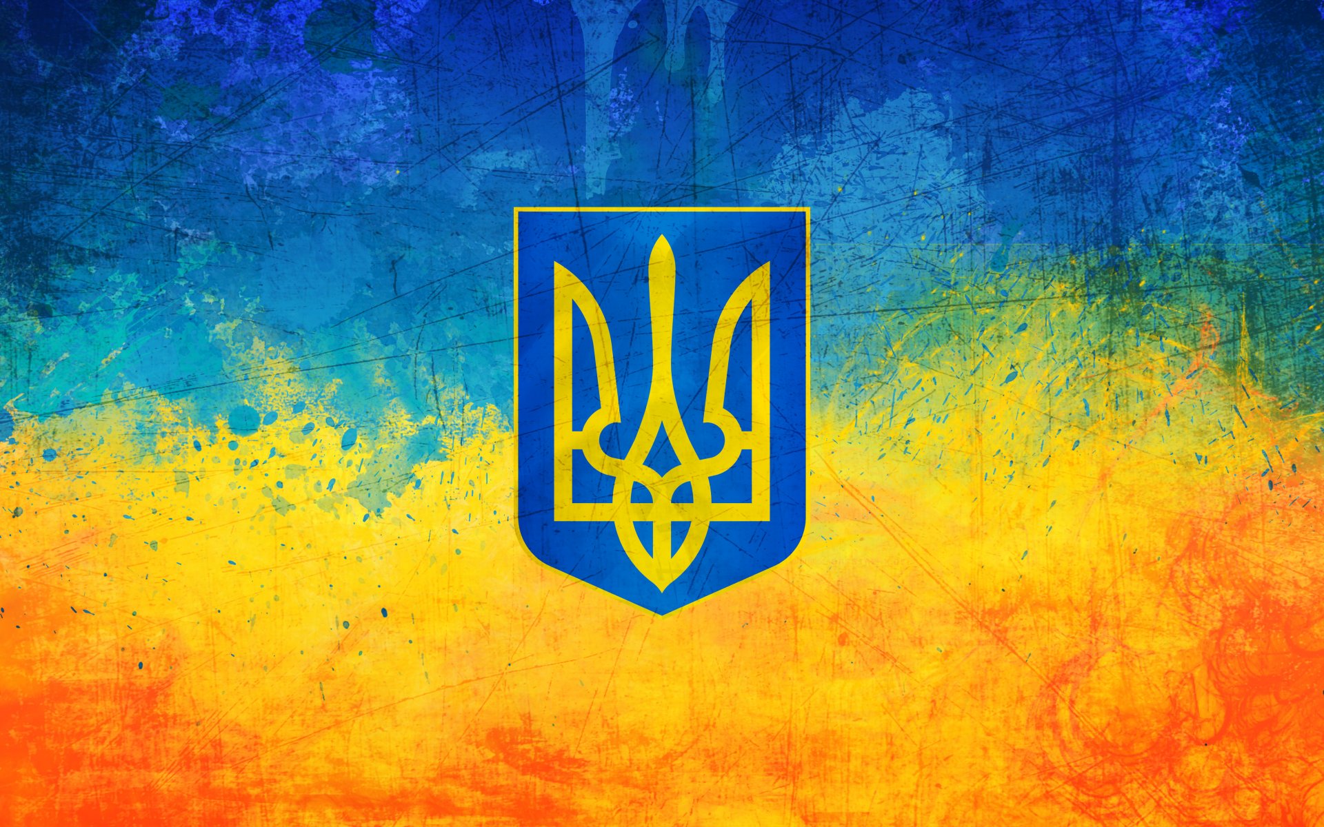 україна украина флаг герб тризуб желтый голубой