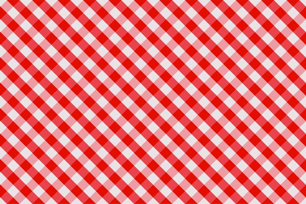 Obrus czerwono-biały w Kratę
