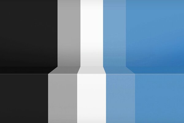 Абстрактное изображение ступеней из пяти цветов