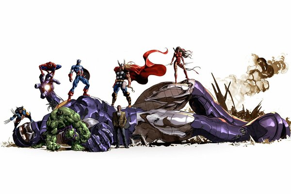 Spider-Man, Thor, Hulk, Kapitan Ameryka, Wolverine i Wonder Woman to superbohaterowie Marvel Comics