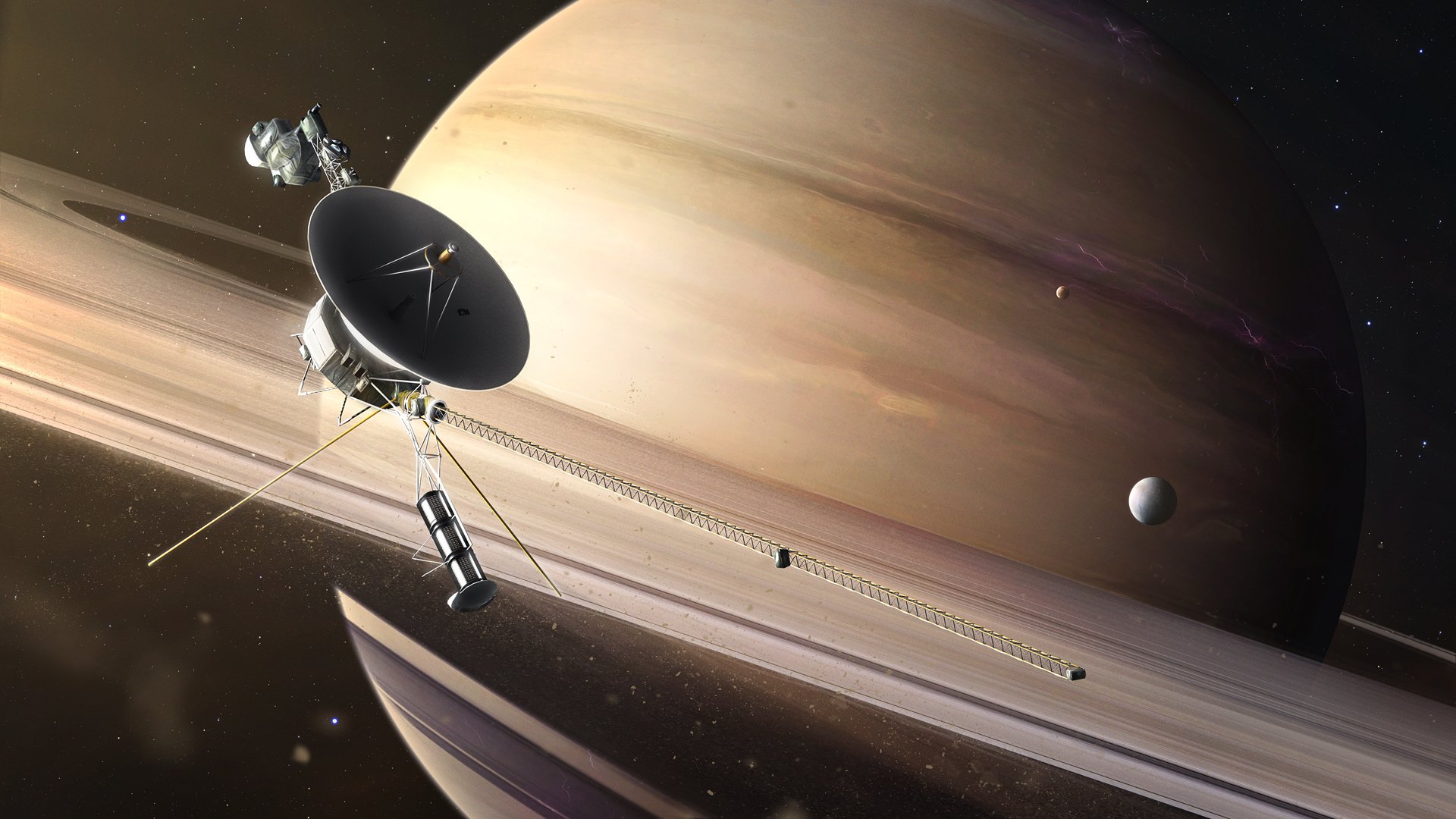 saturn kosmos satelita pierścienie fantastyka