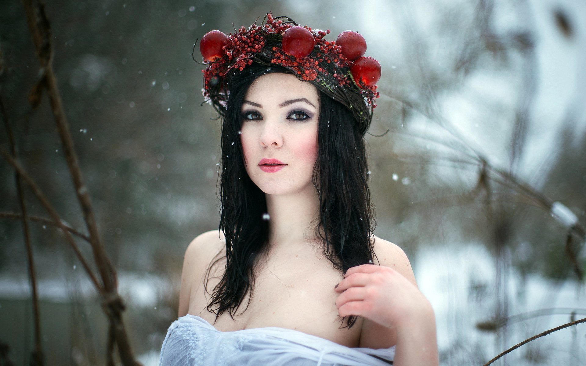 dziewczyna portret zima