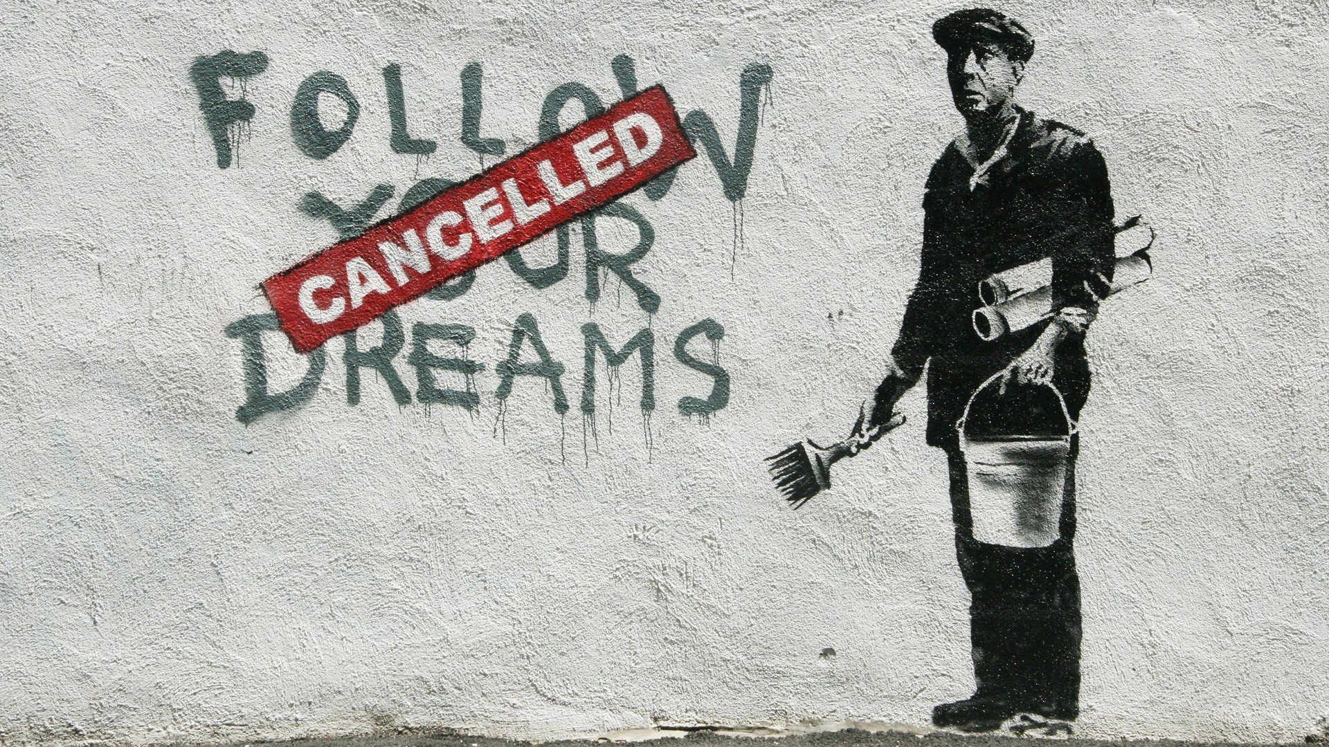 banksy graffiti ściana