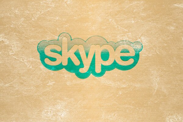 Logo Skype. Na żółtym tle