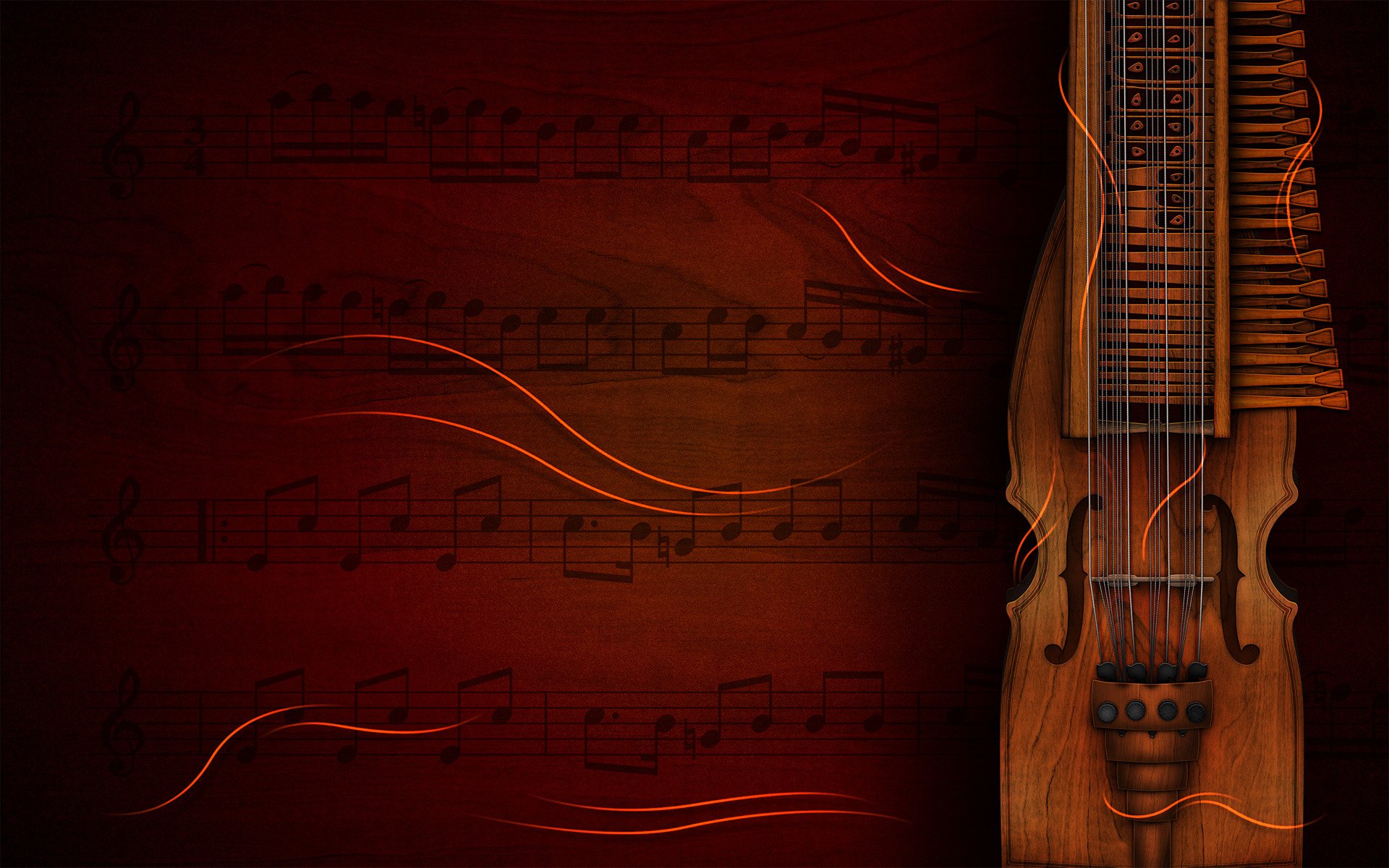 tło nuty skrzypce instrument