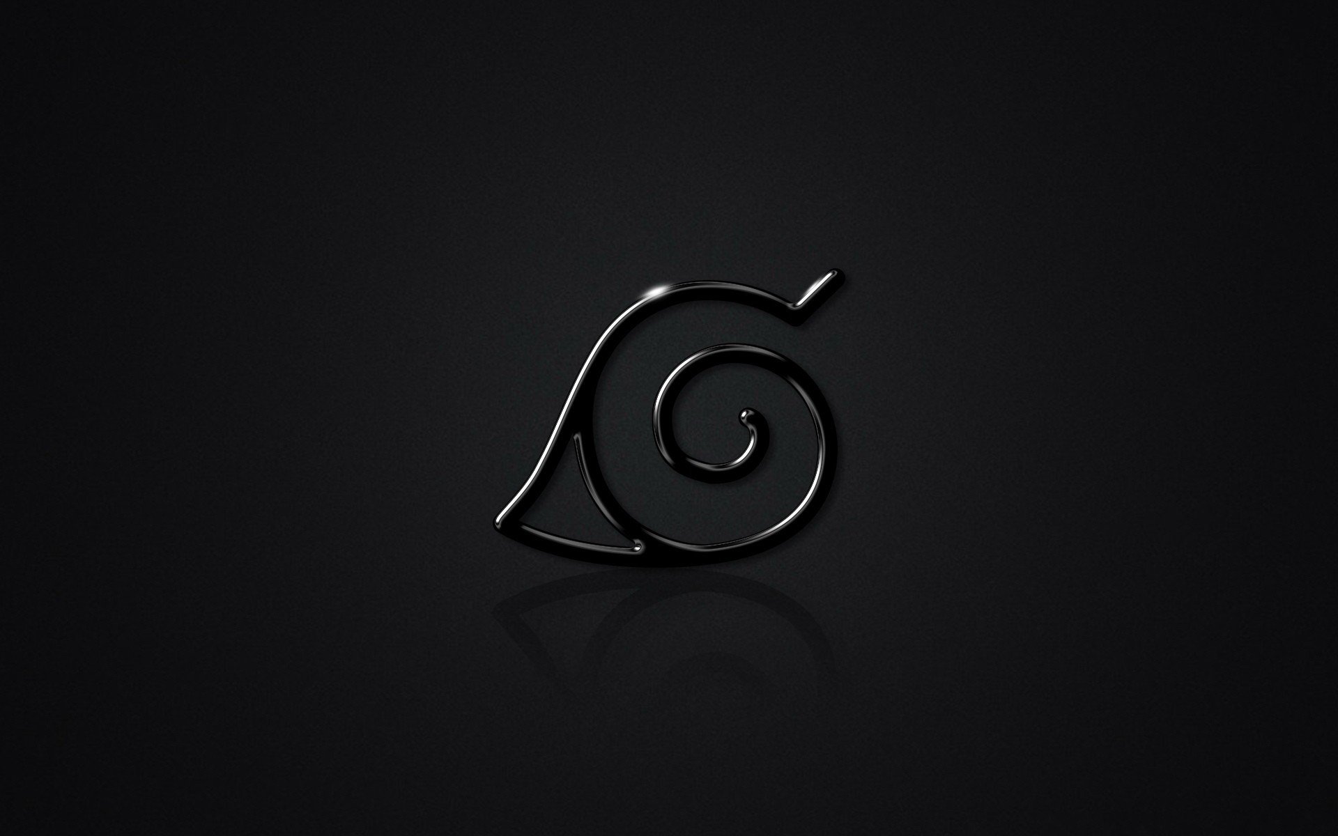 emblemat konoha czarne tło naruto