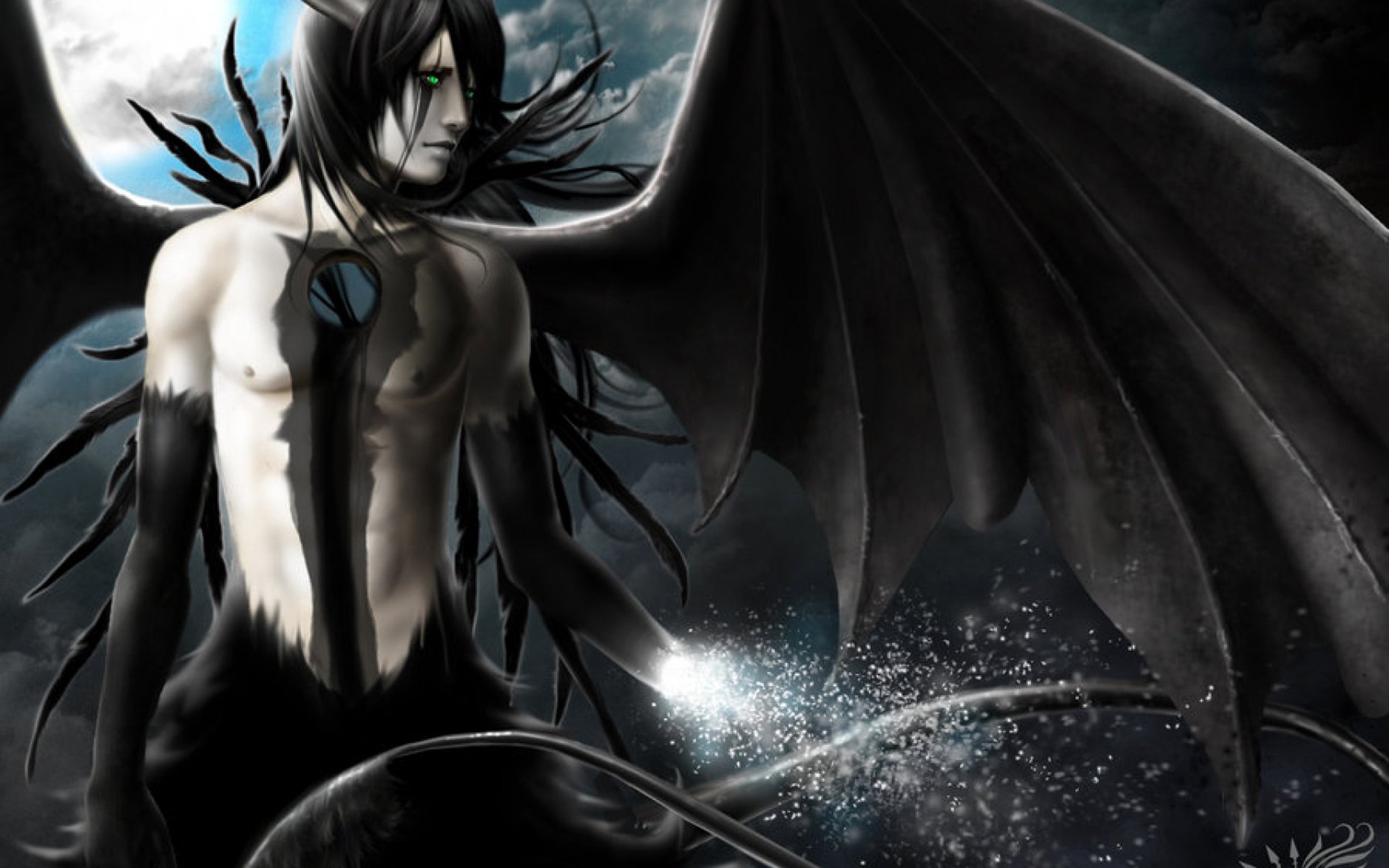 аниме блич отбеливатель арт крылья улькиора луна ulquiorra шиффер