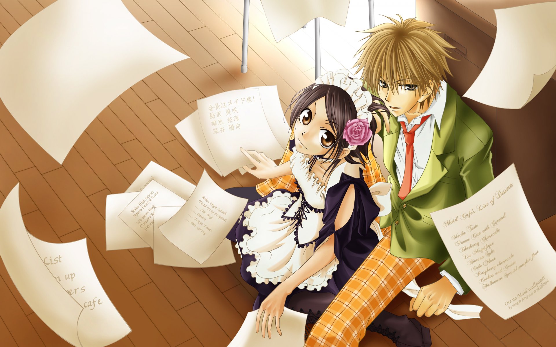 kaichou wa pokojówki-sama misaki ayuzawa takumi usui anime dziewczyna chłopak pokojówka