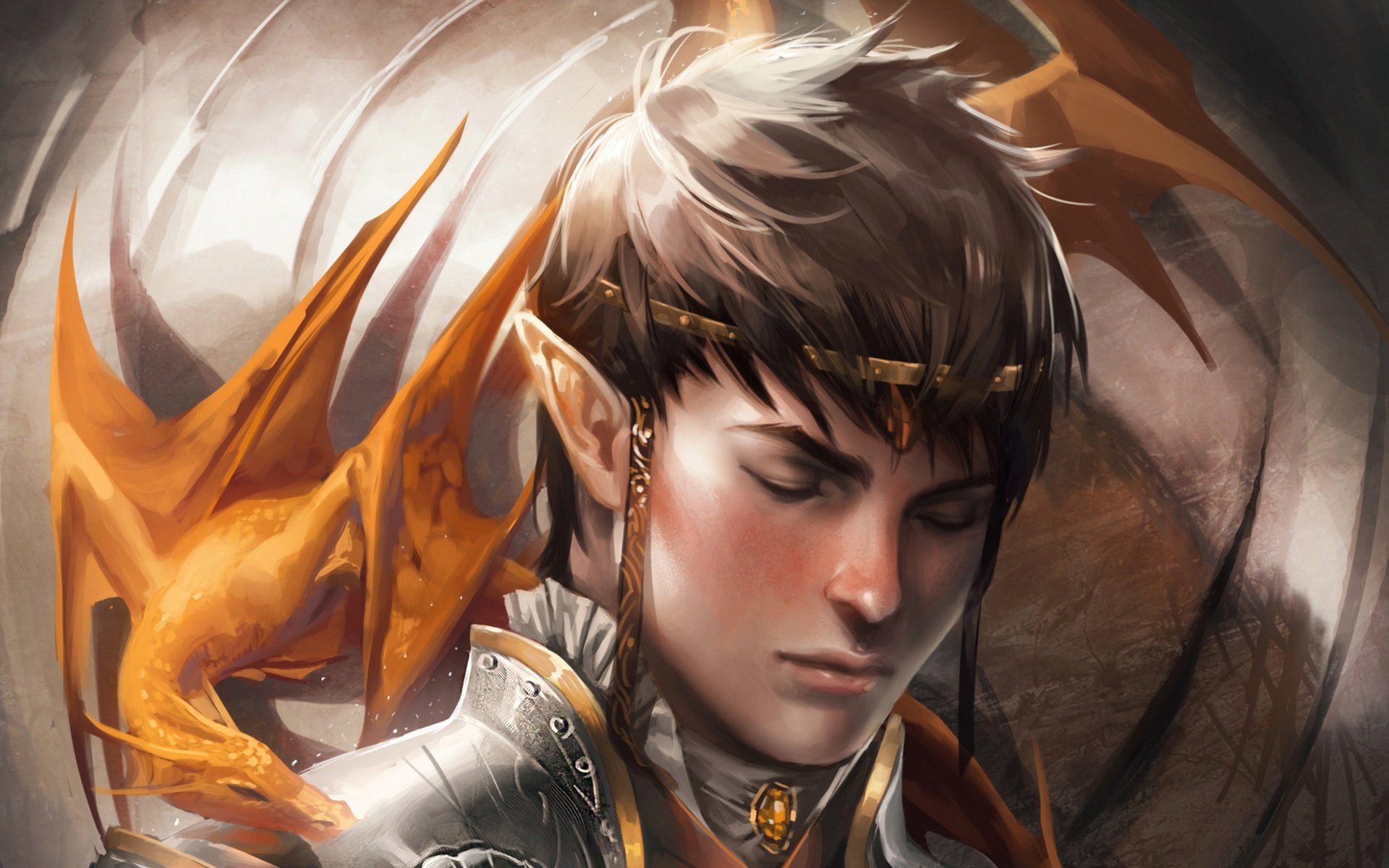 wierny sakimichan sztuka elf smok fantasy art