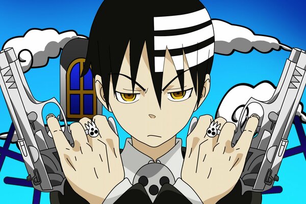 Kid Soul Eater z bronią