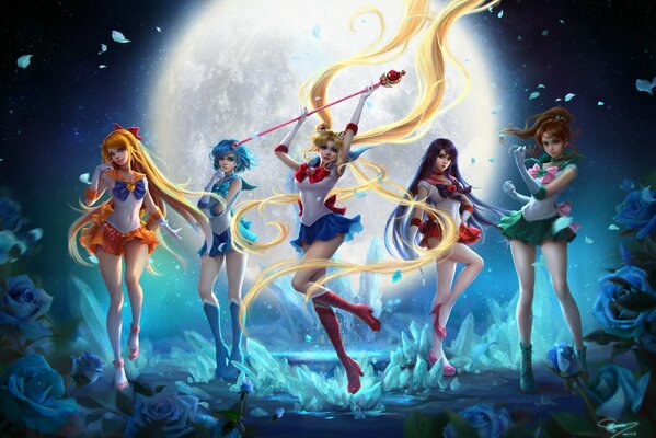 Sailor Moon i wojownicy w marynarzach