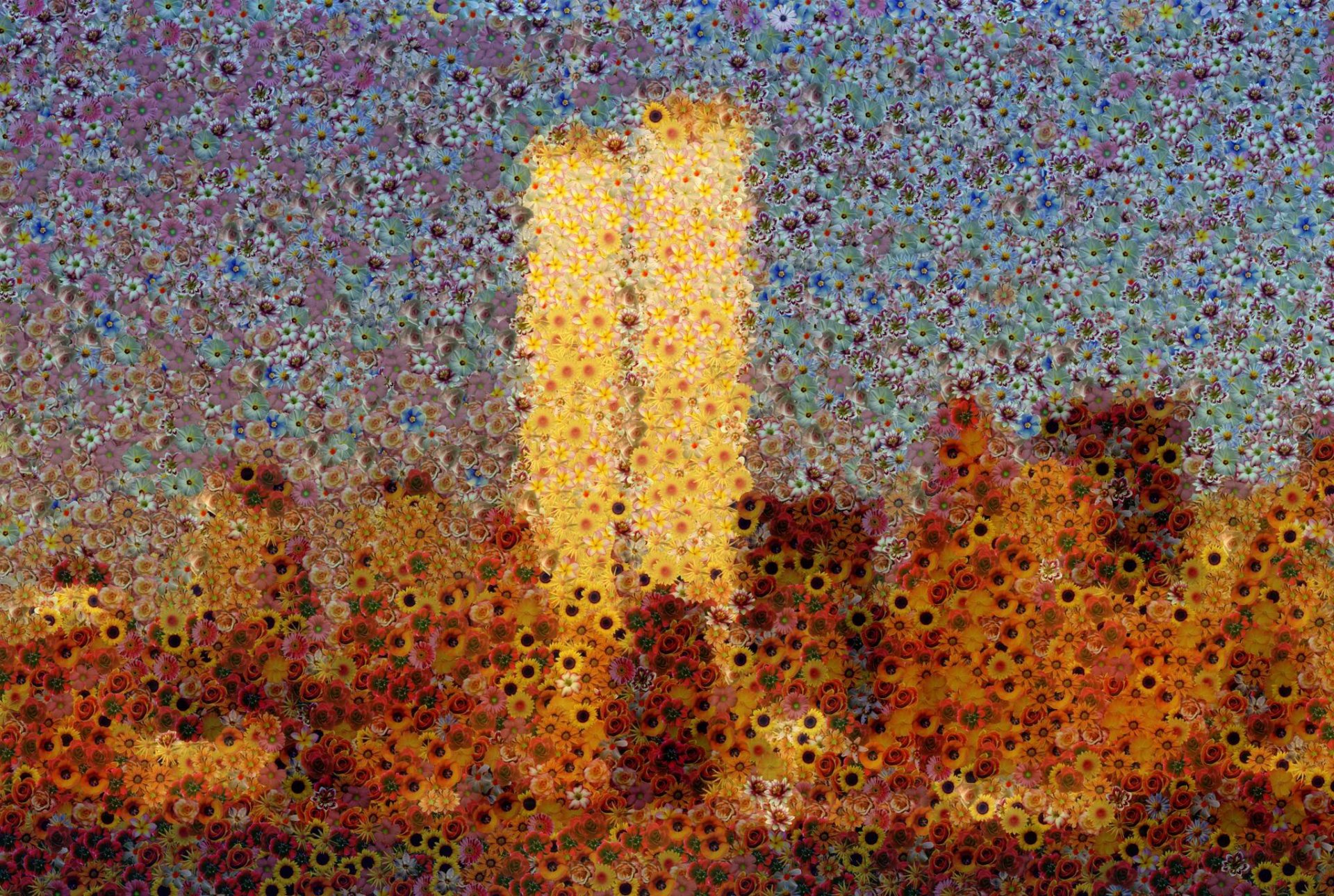 drapacze chmur nowy jork manhattan wtc world trade center kwiaty