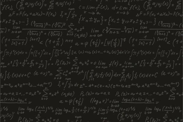 Czarna tablica z formułami do nauki
