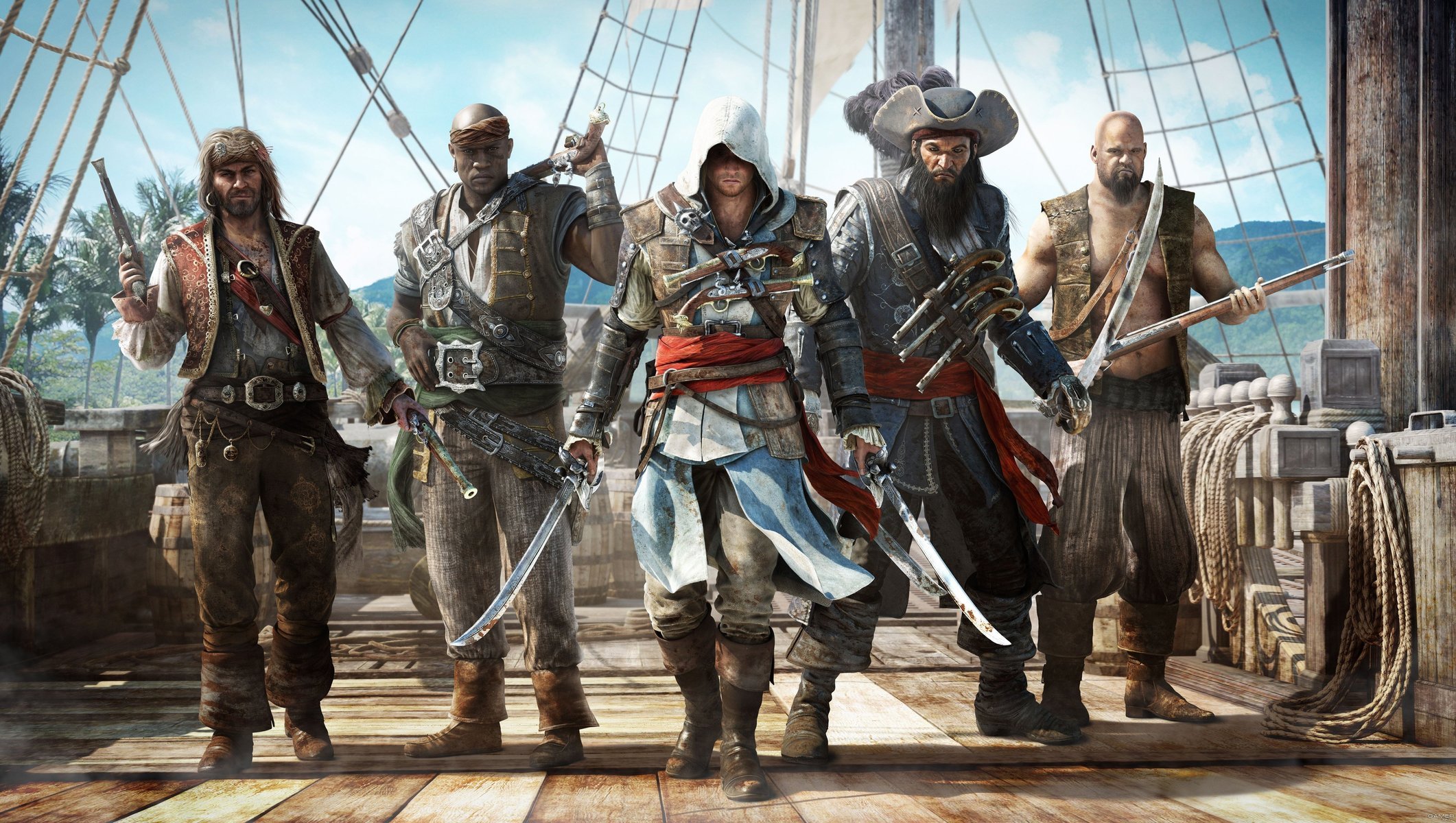 кредо ассасина екшен assassins creed пират пираты команда корабль игры история мир карибы стелс