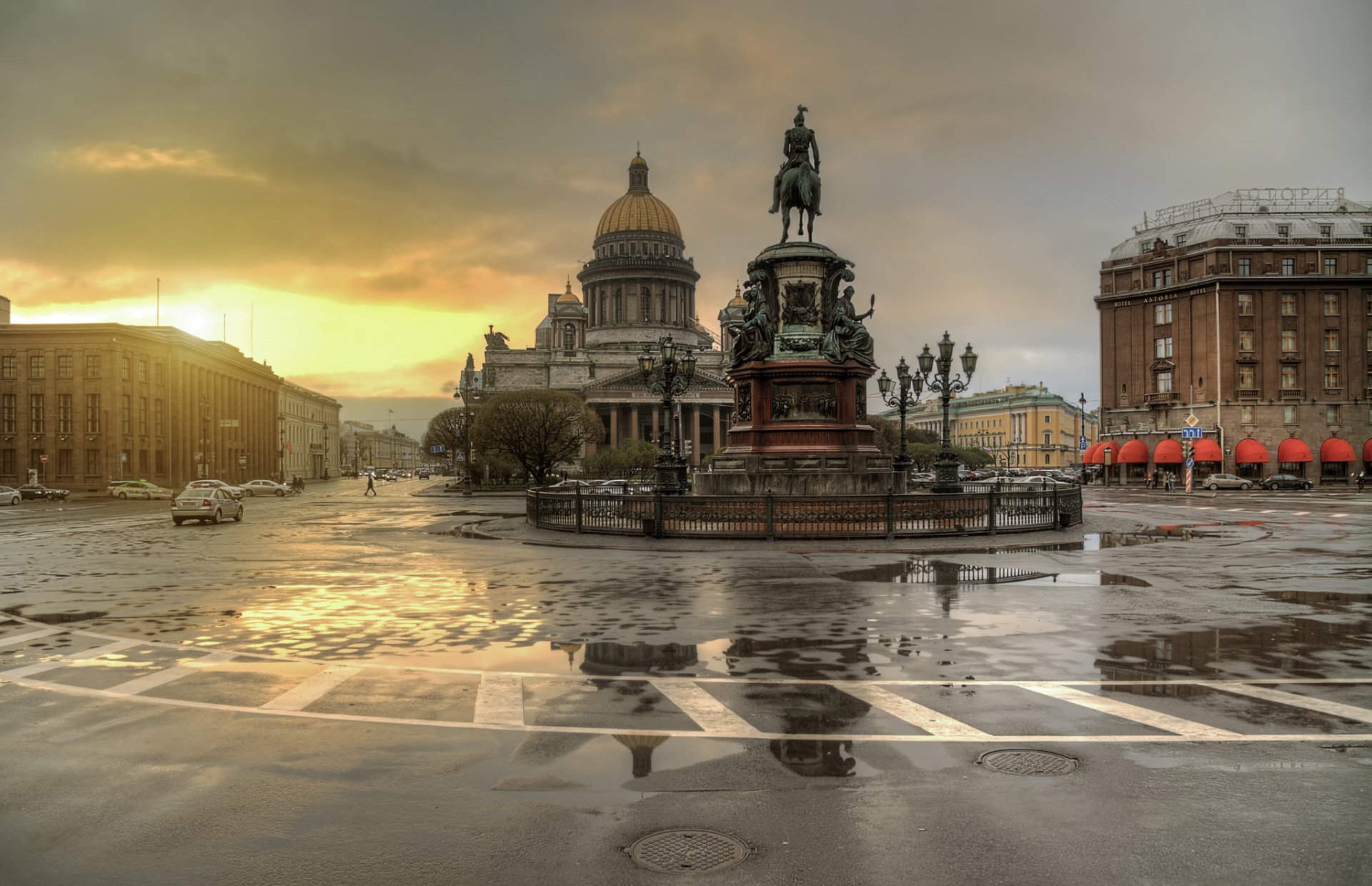 санкт-петербург закат после дождя