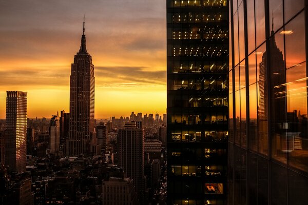 Światła Manhattanu w Nowym Jorku