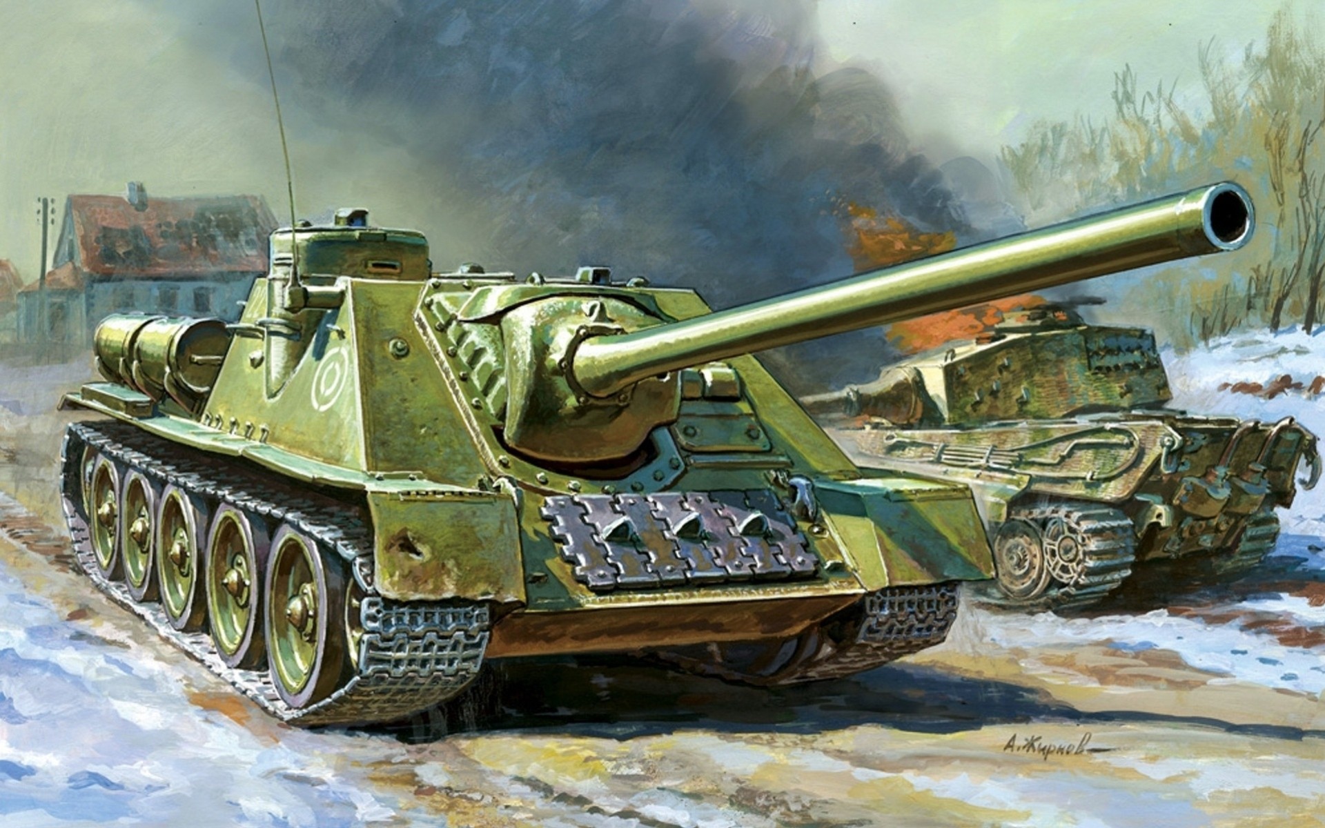 самоходно-артиллерийская установка советская су-100
