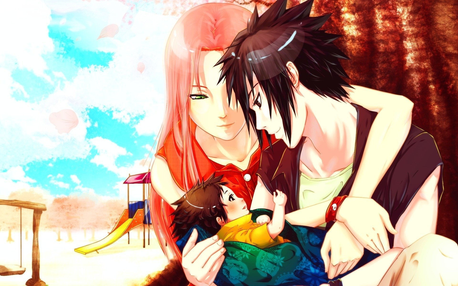 naruto uchiha sasuke румянец девушка зеленые глаза haruno sakura