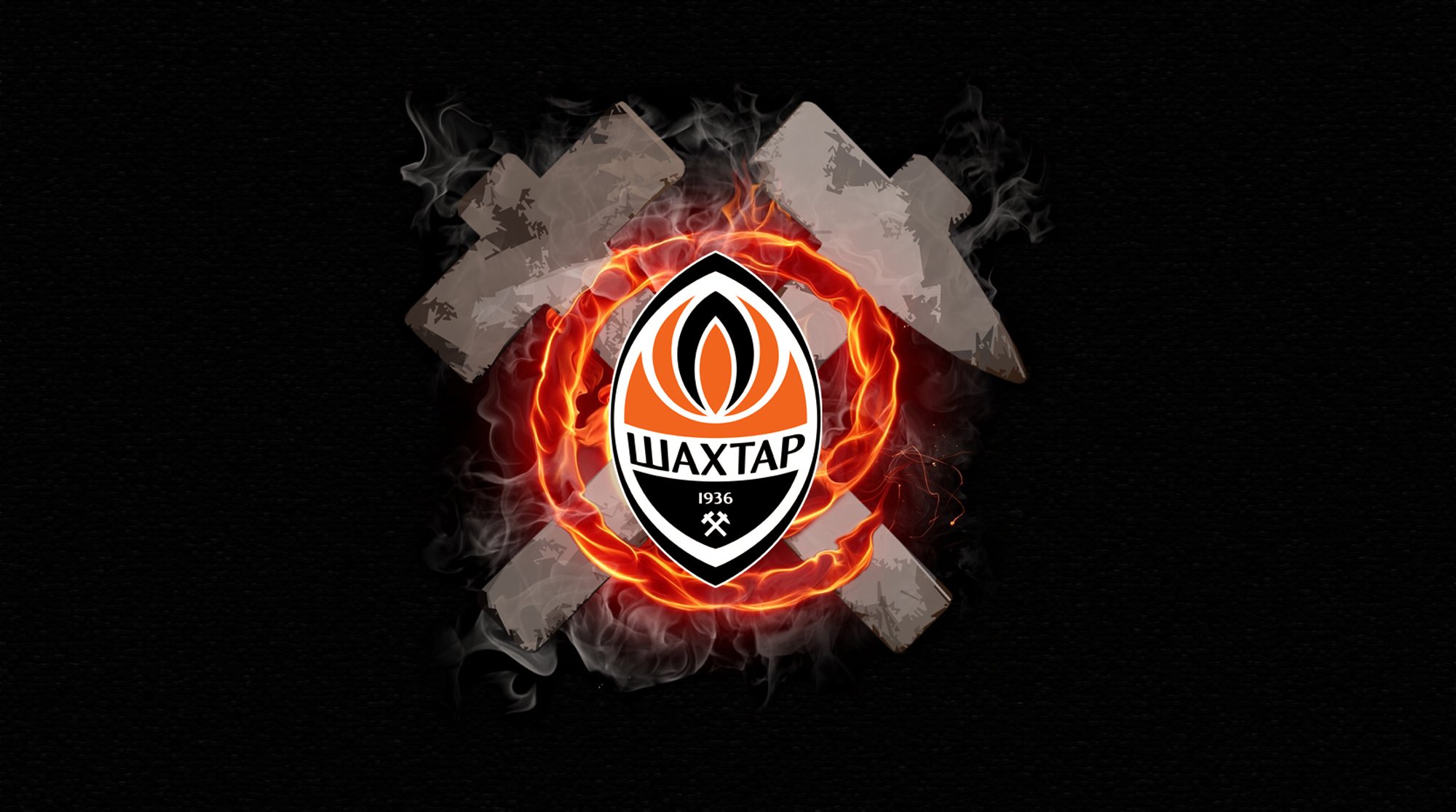 fc piłka nożna górnik logo młoty tło sport ogień dym