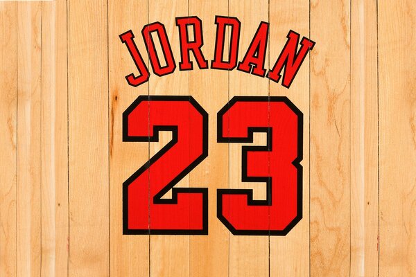 Numer Jordan namalowany na deskach