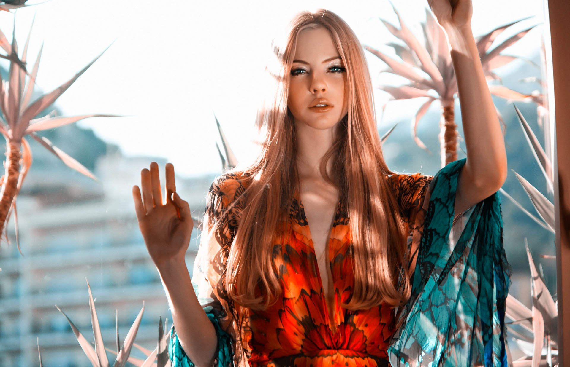 skye stracke model blondynka piękne oczy piękna dziewczyna