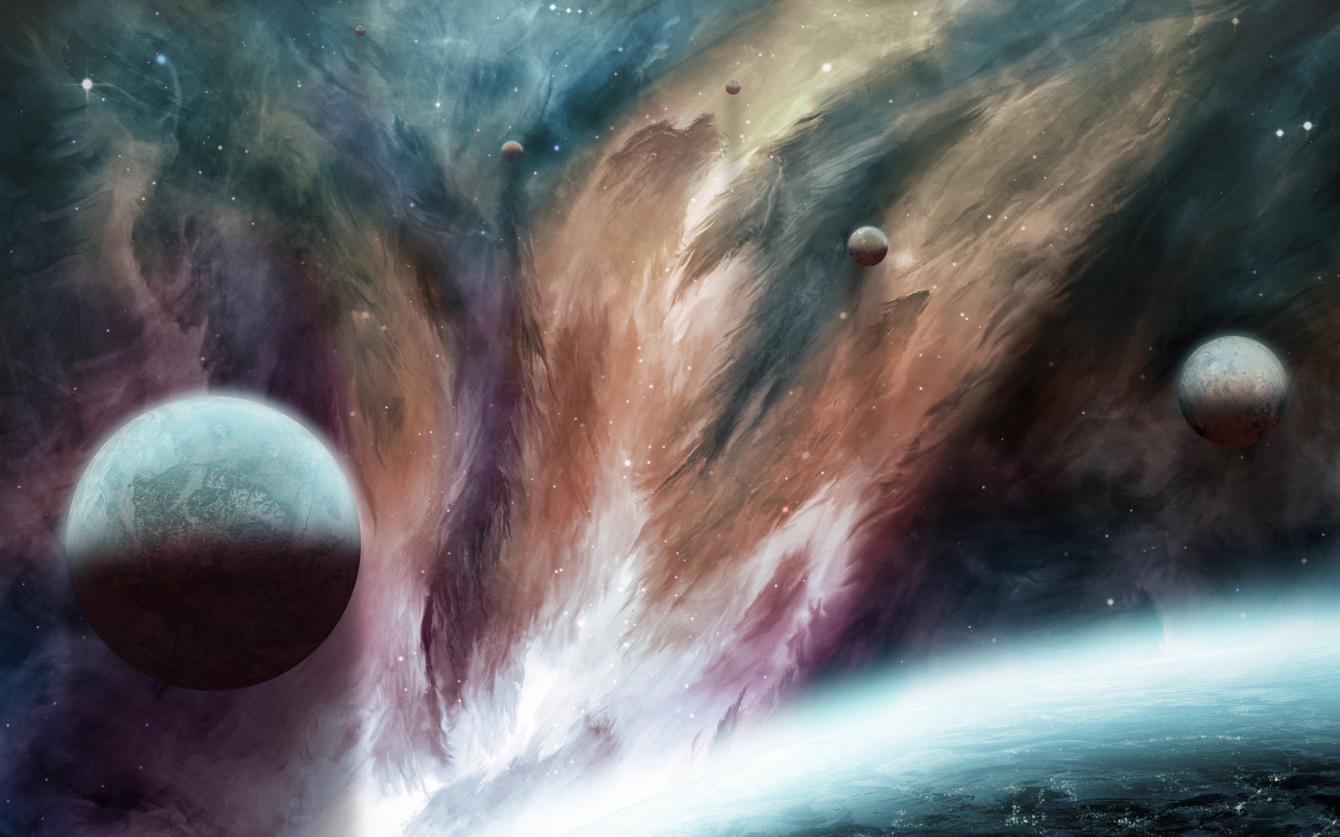 kosmos rysunek planeta