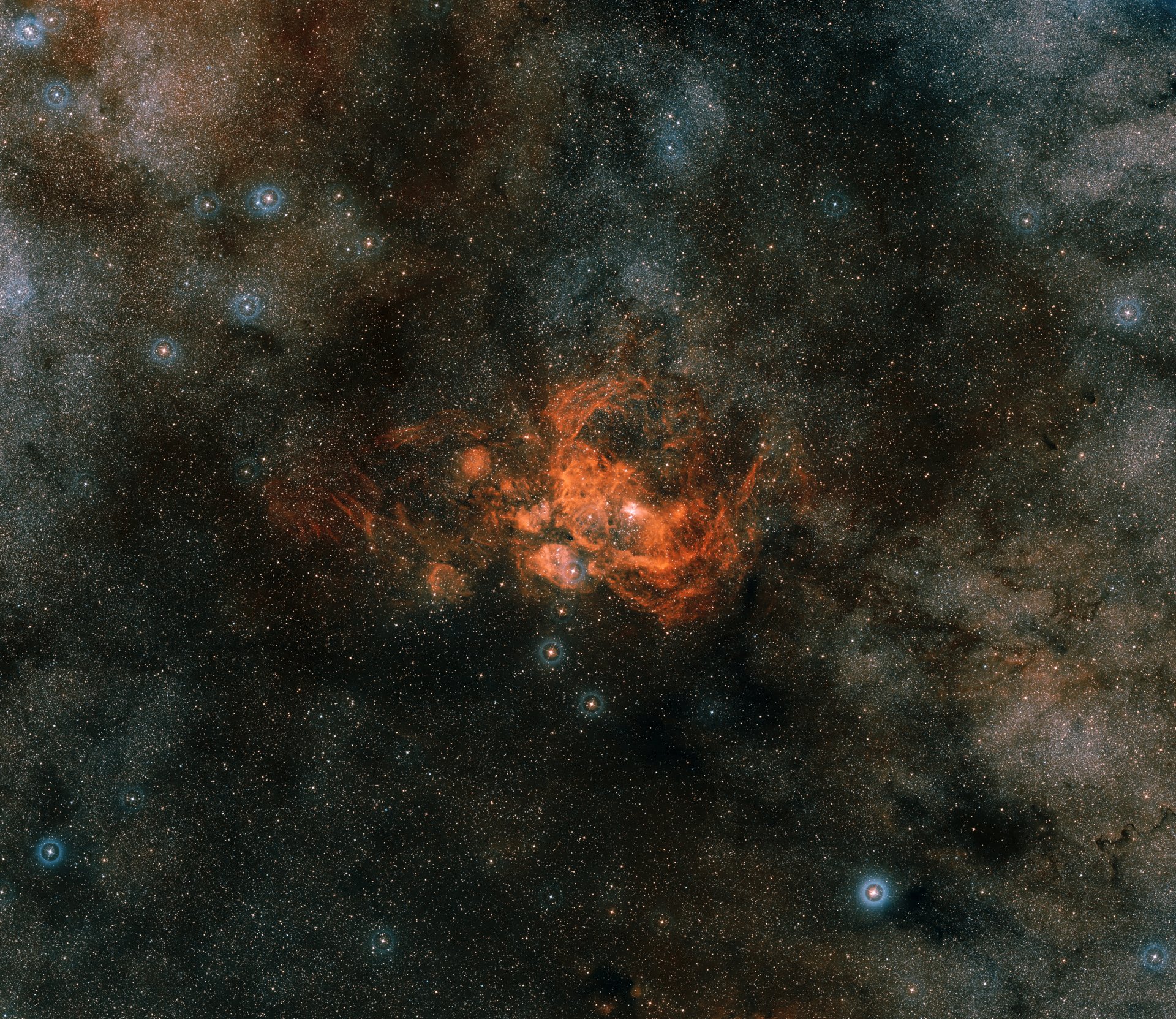 ngc 6357 pismis 24 эмиссионная туманность созвездие скорпион