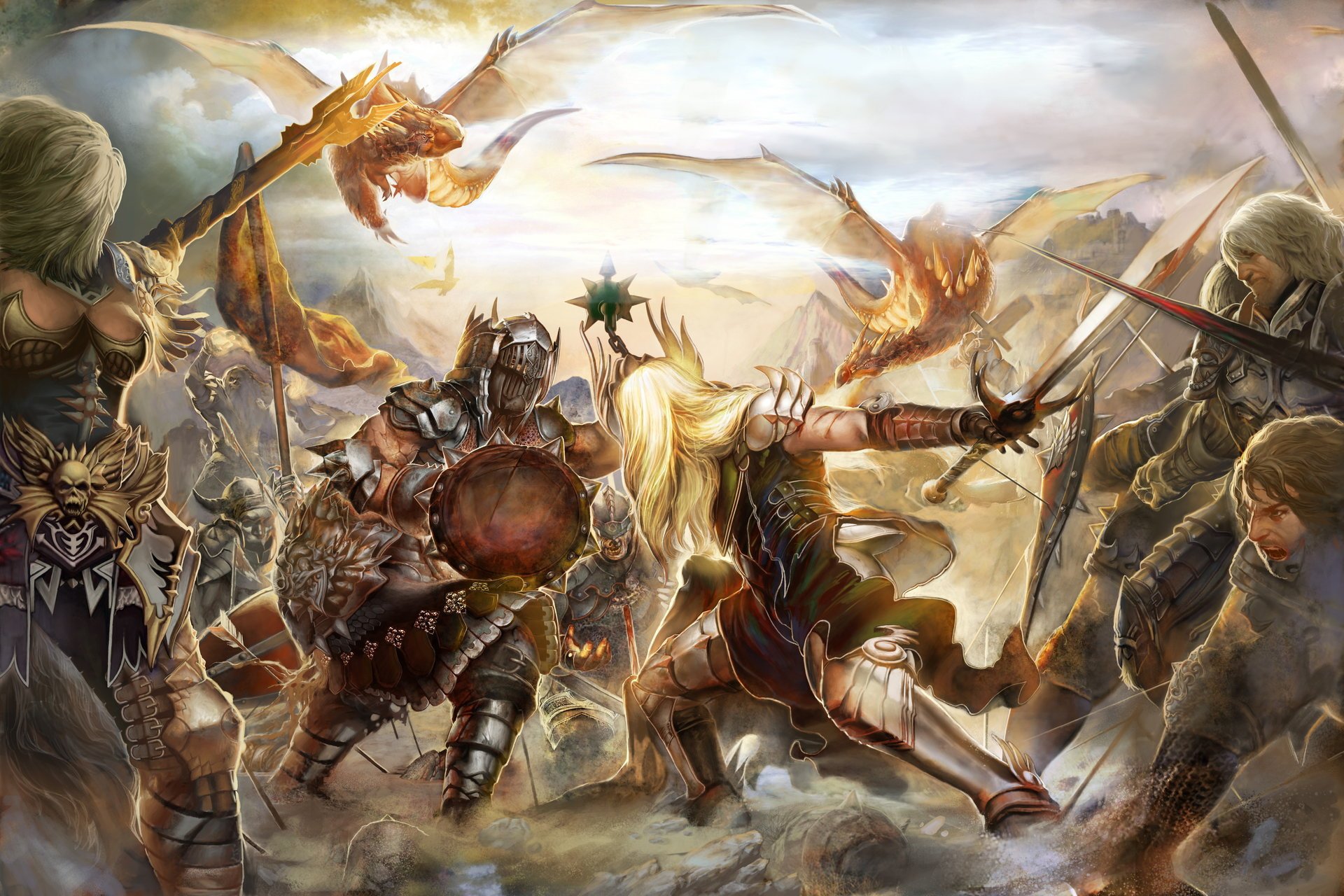 perfect world dragons knights swords forsaken world mmorpg драконы battle битва