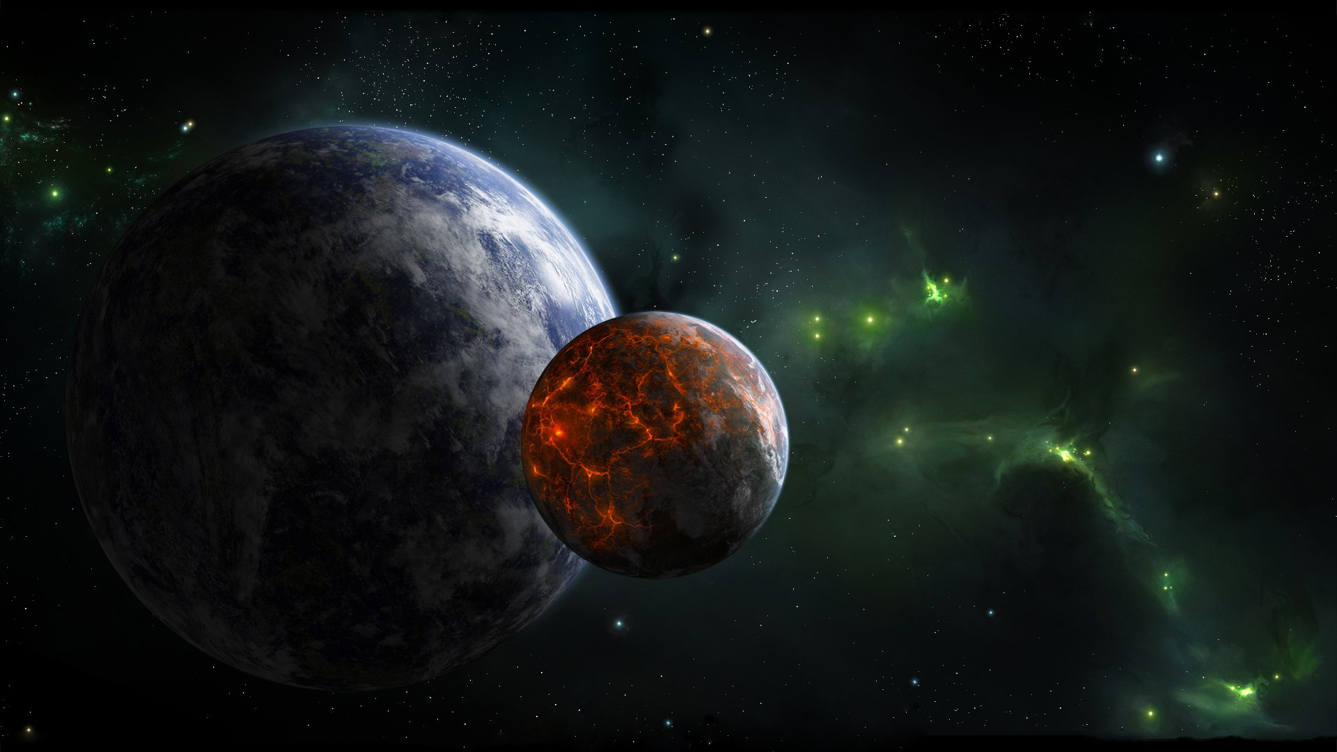 planeta satelita wulkaniczny aktywność gwiazdy zielony mgławica