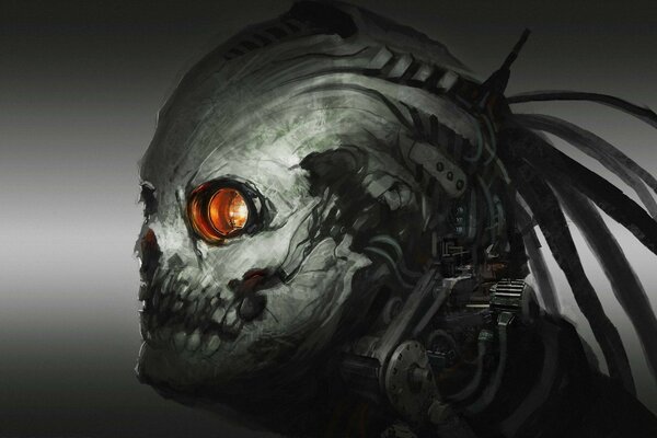 Cyborg robot potwór z okiem