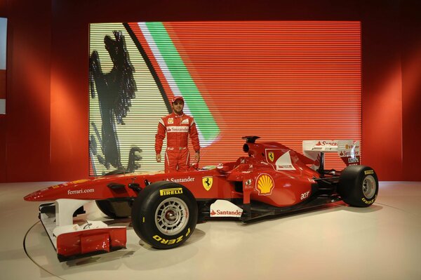 Kierowca Formuły 1 Felipe Massa i Ferrari
