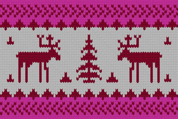 Zimowy nadruk na sweter lub skarpetki z reniferami