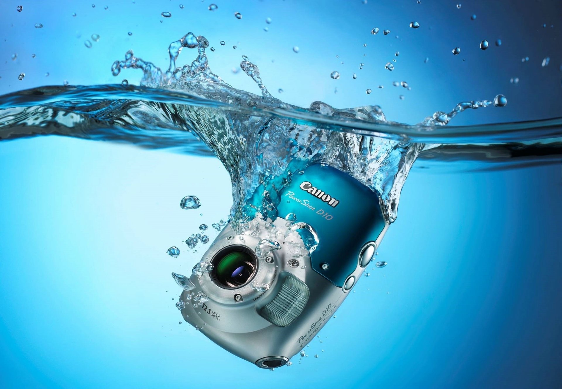 цифровой canon powershot d10 вода фотоаппарат брызги капли