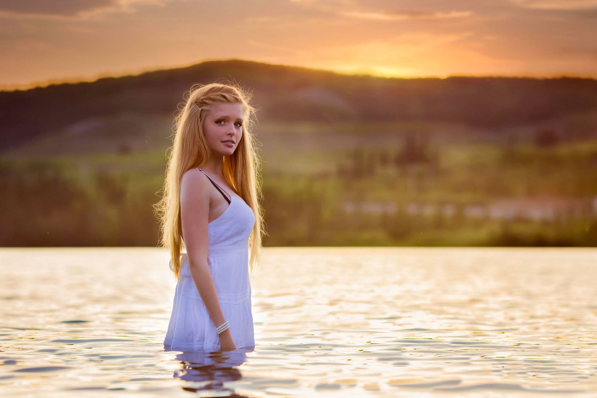 розали девушка в воде фон природа пейзаж