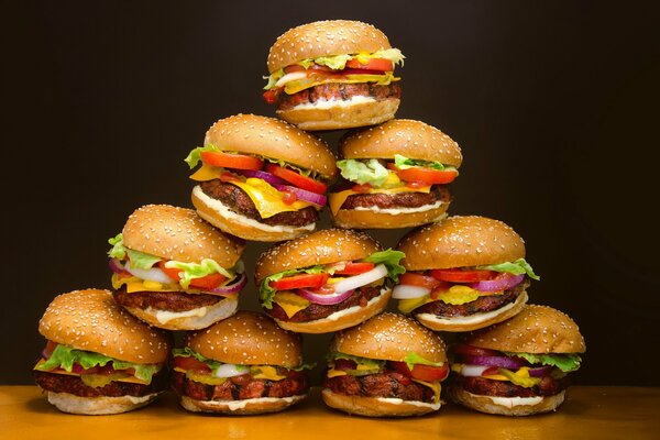 Jedzenie Hamburger kotlet chleb