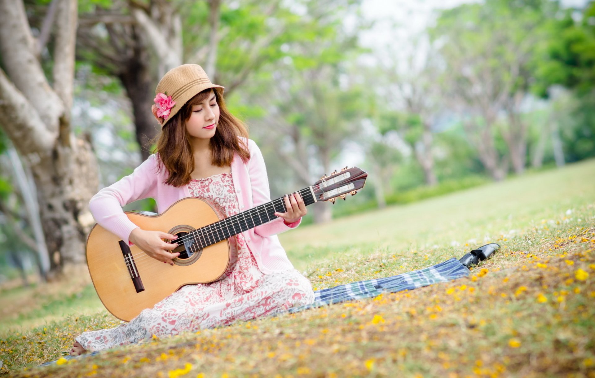 dziewczyna gitara muzyka