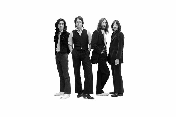 Wykonawcy Beatlesów na białym tle