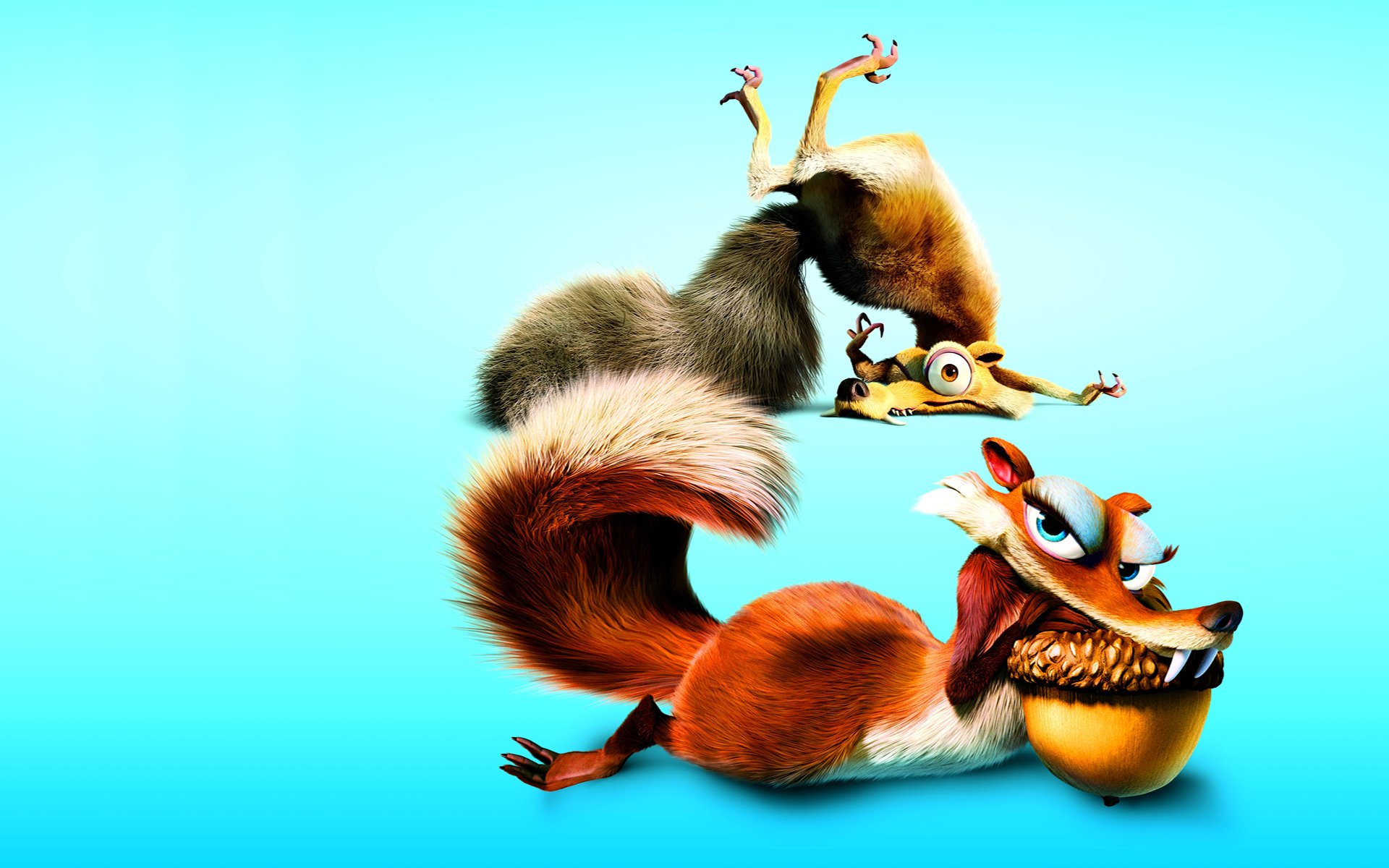 ледниковый период белка scrat синий фон орех