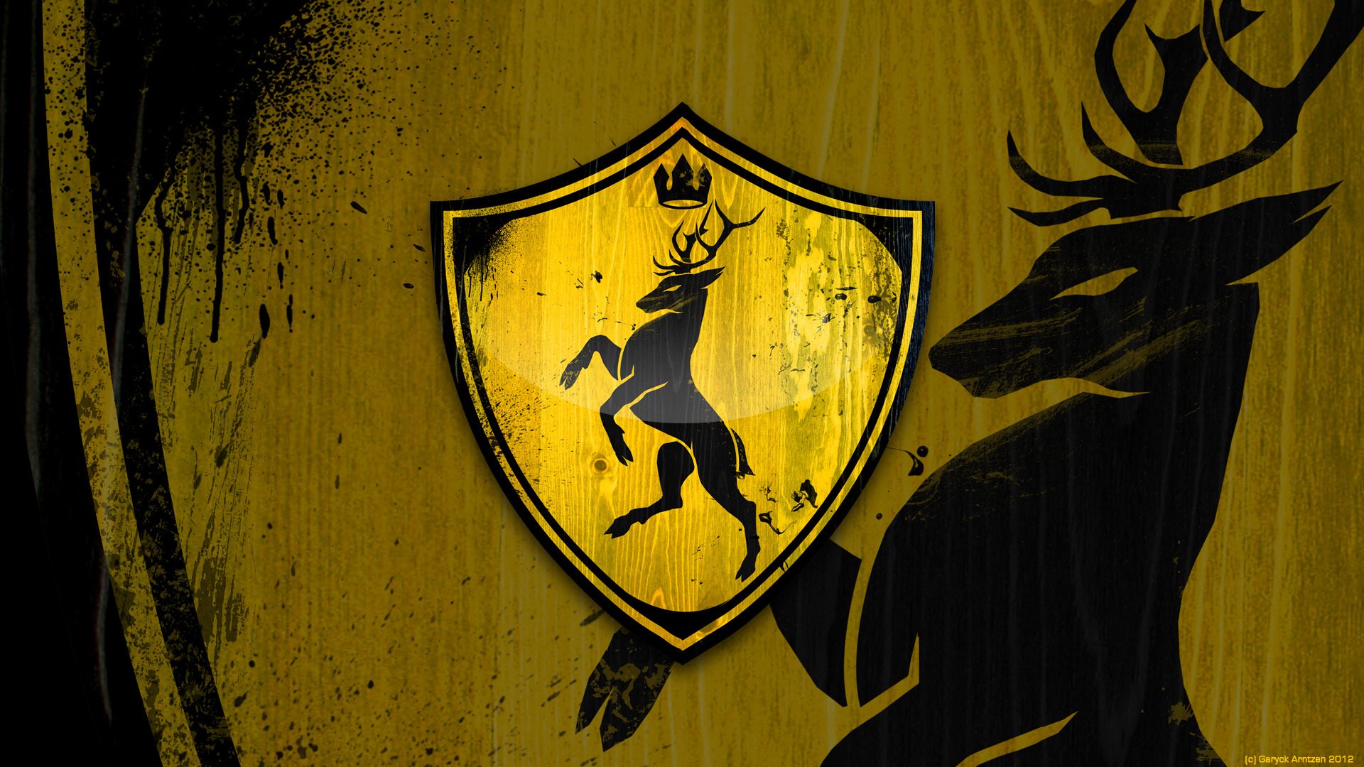 gra o tron pieśń lodu i ognia pieśń lodu i ognia serial książka baratheon herb jeleń korona rogi nasz gniew