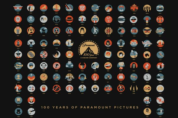 Tapeta z emblematem Paramount Pictures. Okładki filmowe