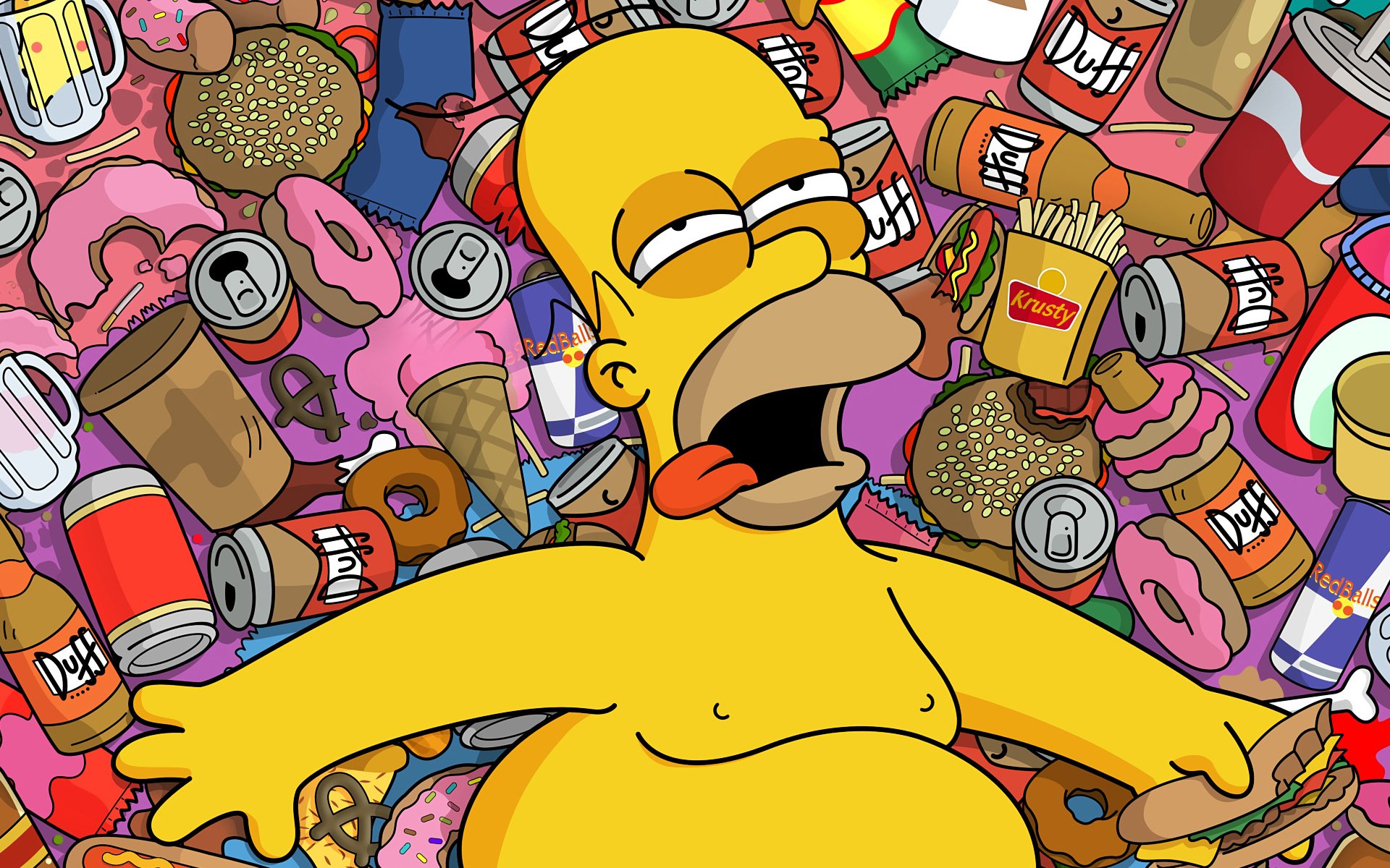 kreskówka simpsonowie jedzenie homer piwo