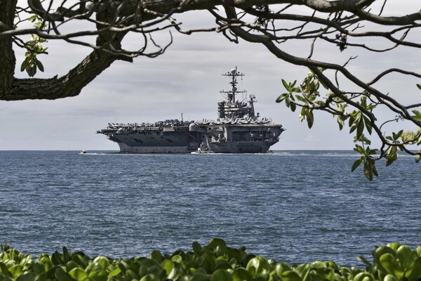 USS na morzu