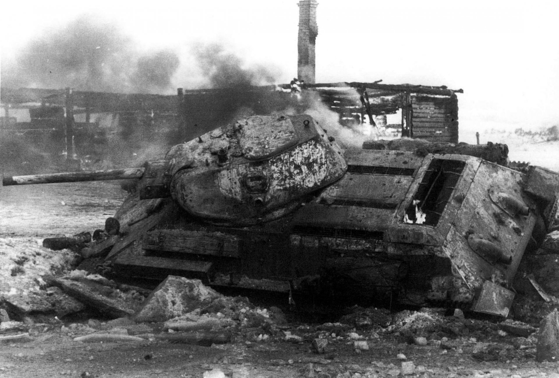война танк пожар т-34