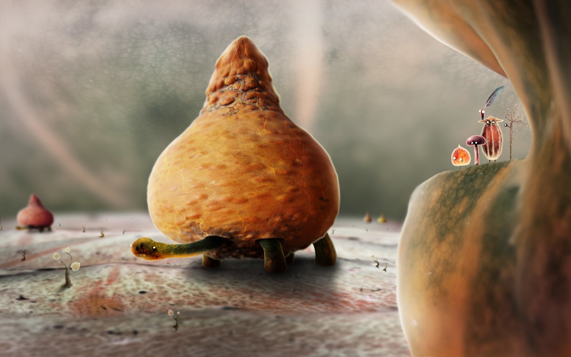 botanicula персонажи черепаха ростки листья