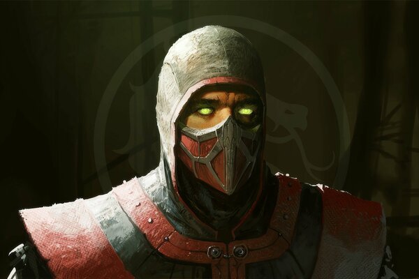 Ermak na tle znaku Mortal Kombat