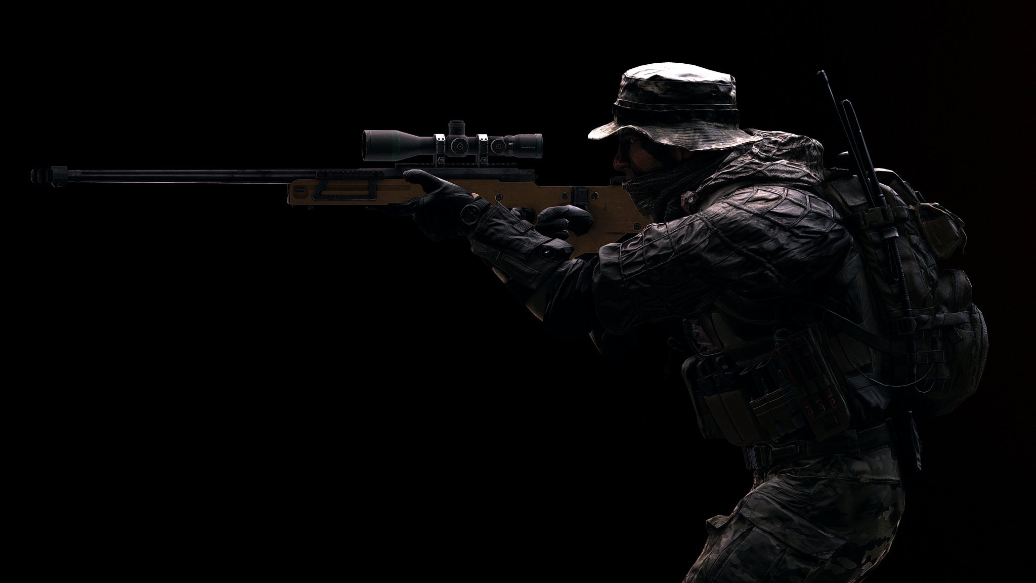 battlefield 4 żołnierz snajper karabin broń wyposażenie tło