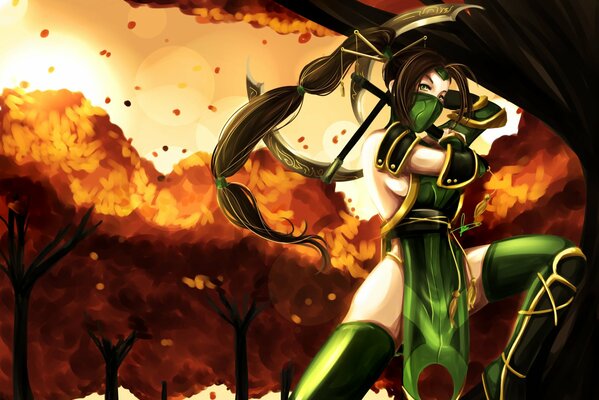 Dziewczyna z bronią z gry League of Legends