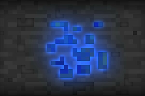 Lazurowa abstrakcja w stylu minecraft