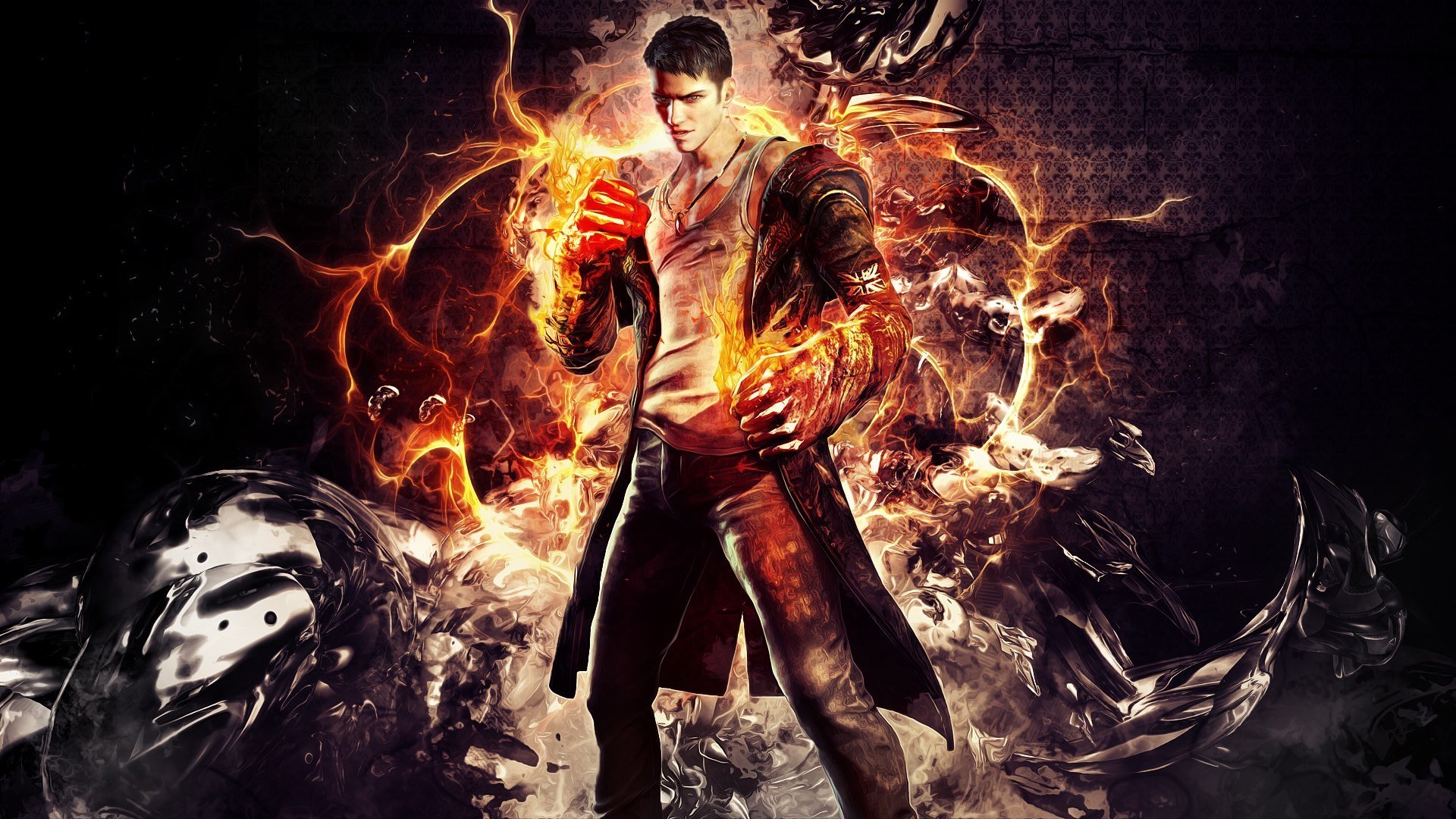 dmc devil may cry 5 демон обои данте кулаки эрикс
