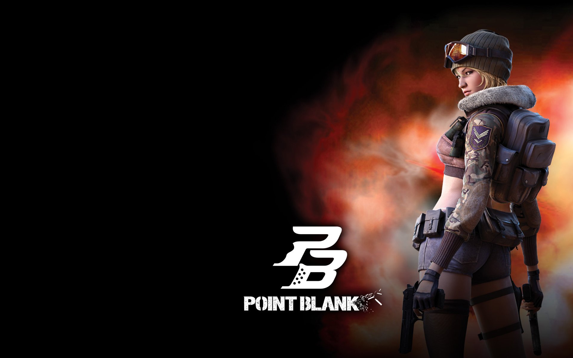 point blank девушка пушки темный фон